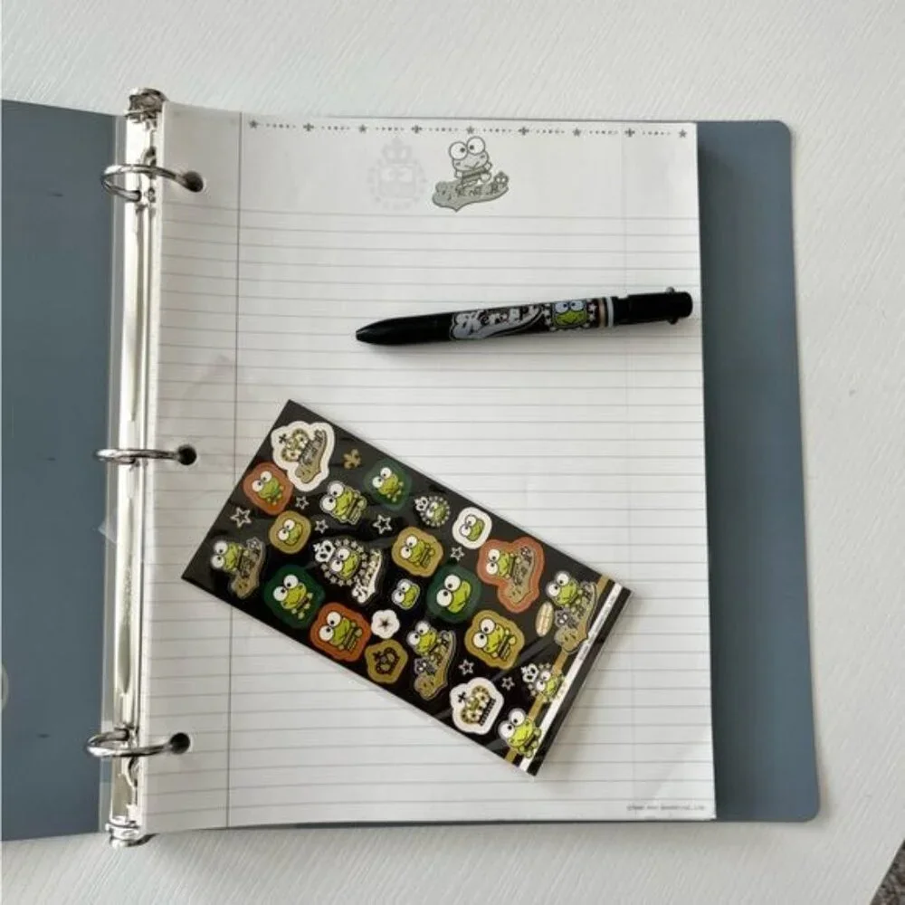 Keroppi Sanrio Surprises Binder Stickers Pen Set
